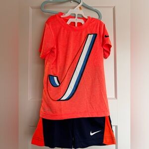 Nike dri-fit short sleeve and shorts matching set